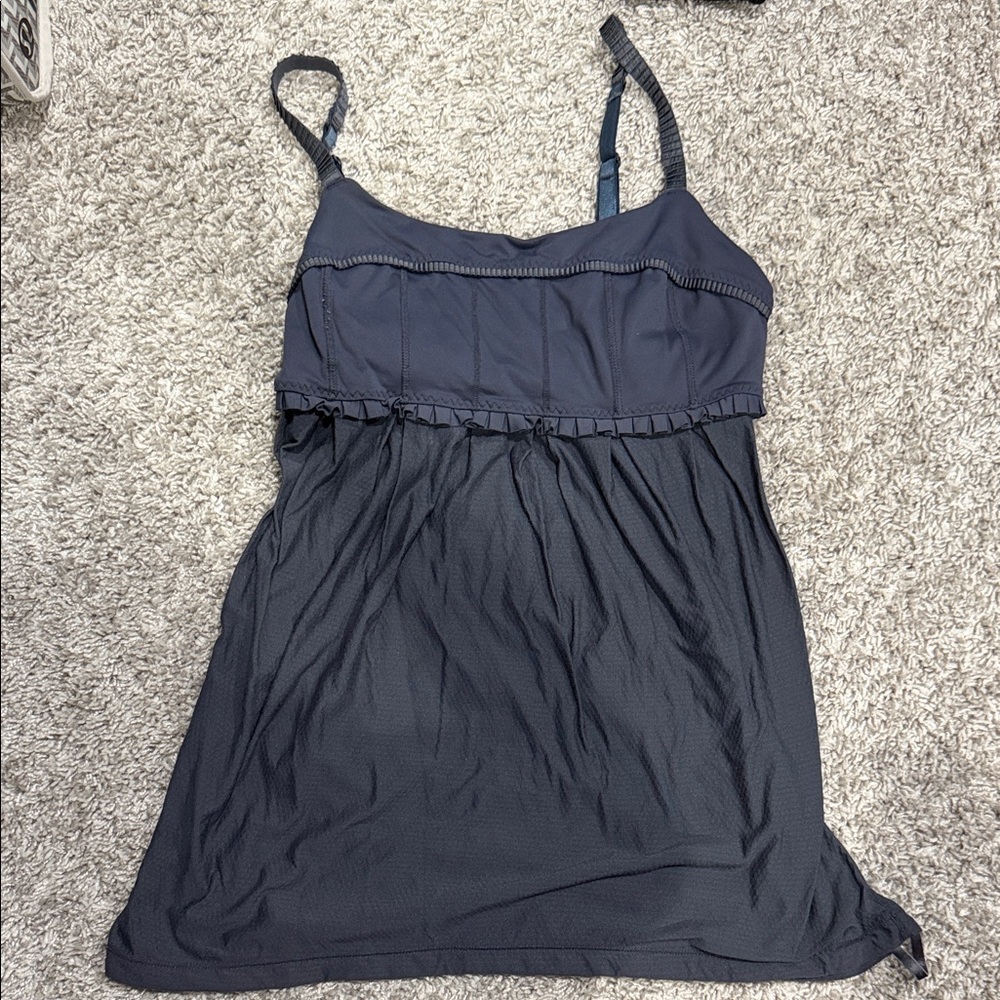 Vintage Dark Blue Lululemon Ruffle Top Size 6